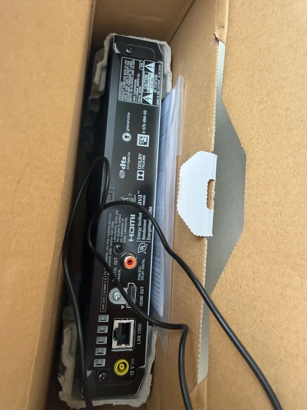 Sony BDP-S3700 Streaming Blu-Ray DVD Disc Player Wi-Fi Built In, NEW Open Box